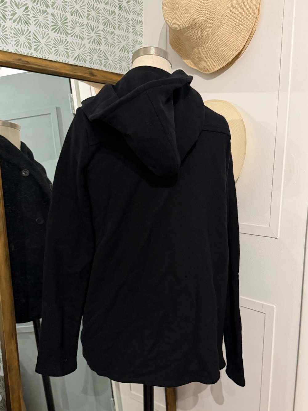 Standard James Perse Black Double Breasted Hoodie Peacoat Medium - Picture 4 of 8